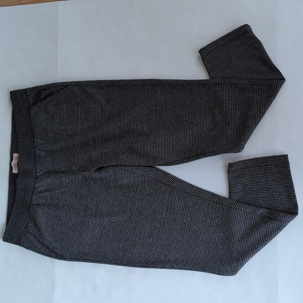 Philosophy Woman Stretch Waist Pants Plus 1X Black Off White Pockets
